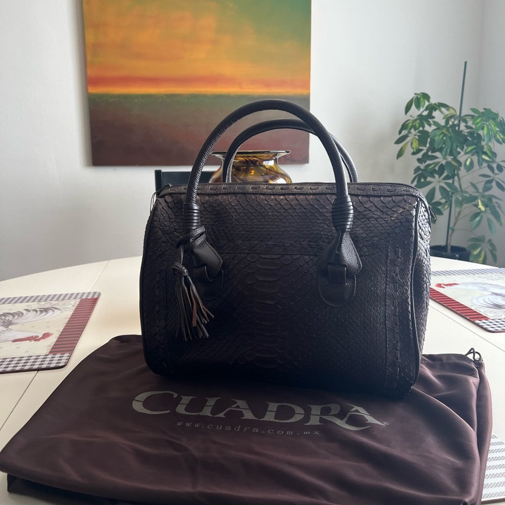 High End Snakeskin Handbag from Cuadra